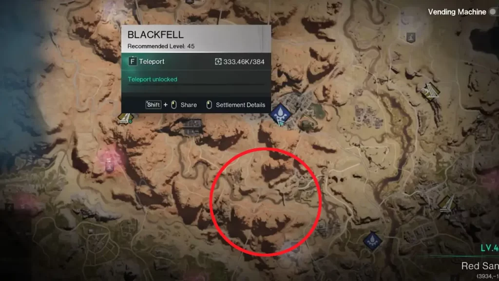 locations to find gold ore blackfell region