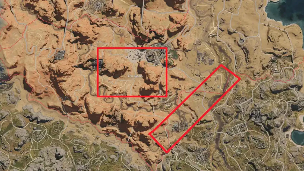 locations to find tungsten nodes deposits in red sands