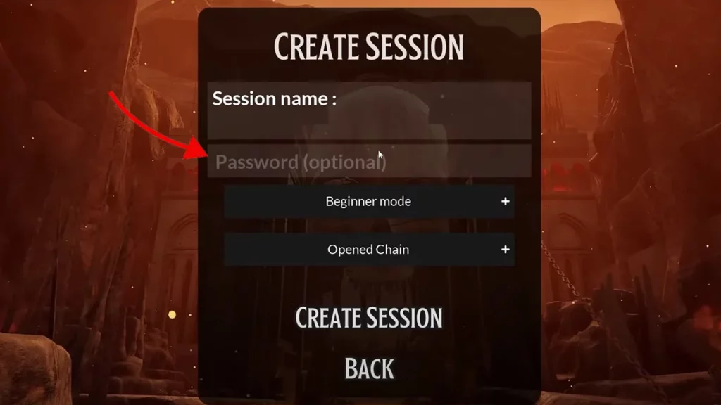 make a strong password while creating session