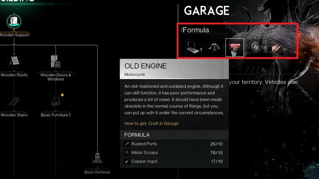 motorcycle parts formula