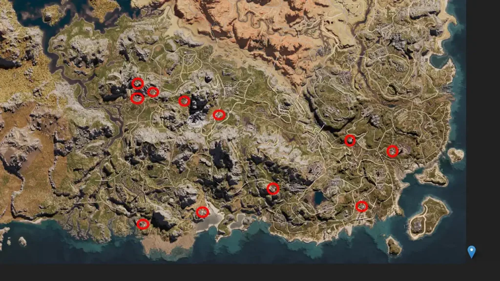 mushrooms map locations once human