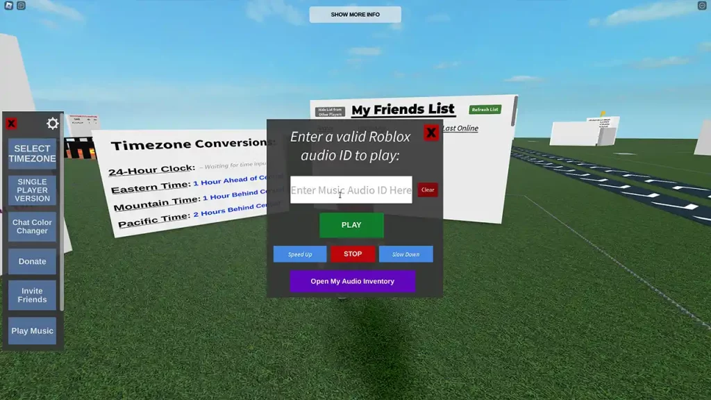 playing music on roblox
