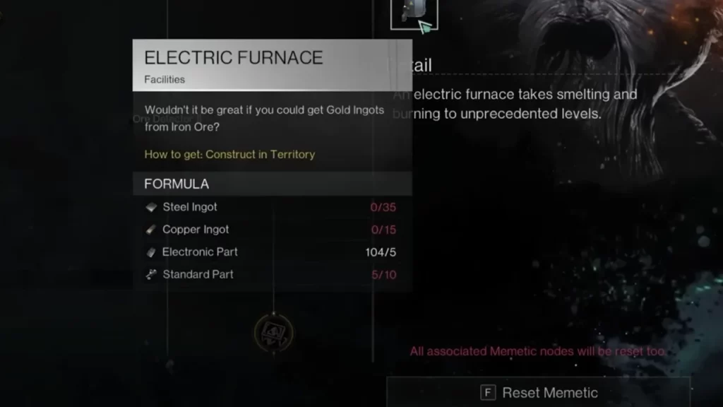 recipe formula to build electric furnace