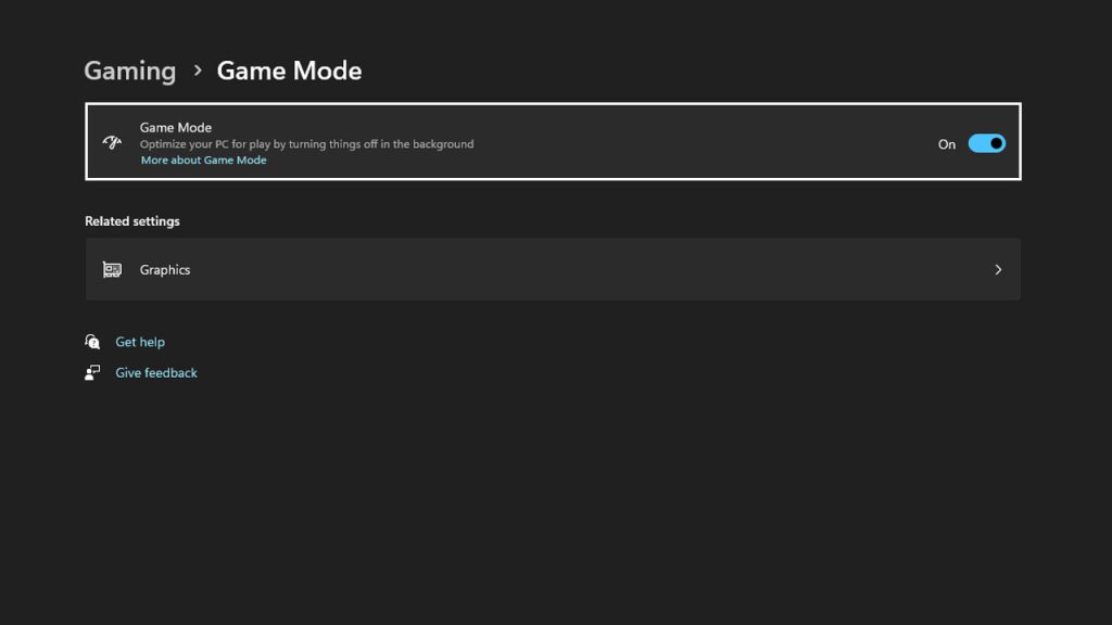 Windows 11 Game Mode