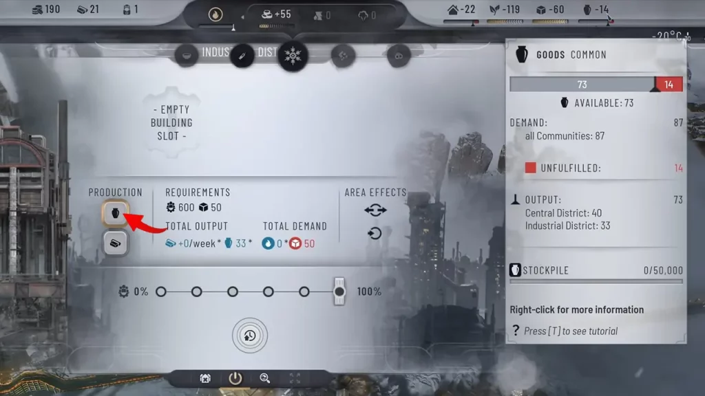 factories to make more goods instead of prefabs frostpunk 2