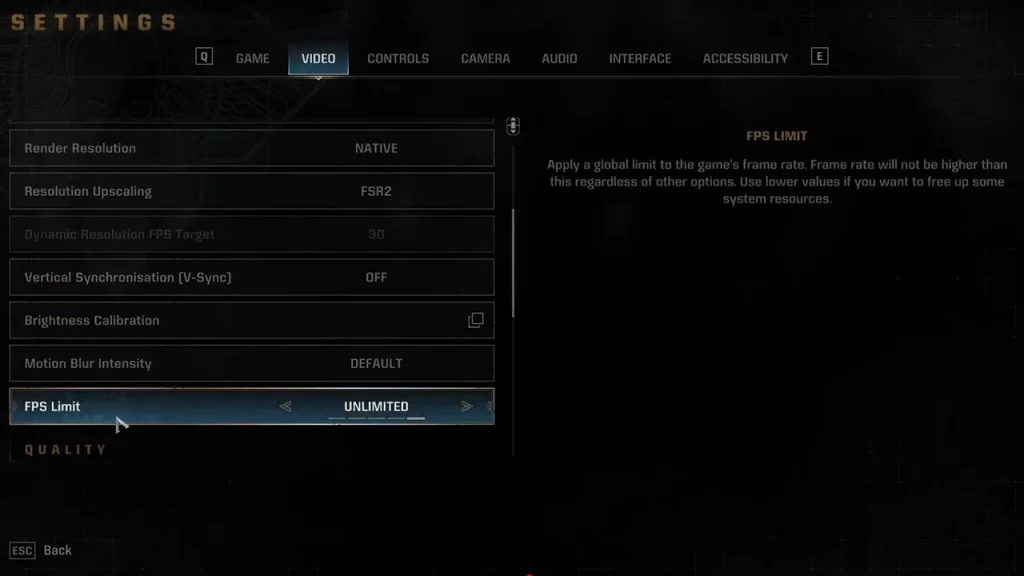 fps limit settings space marine 2
