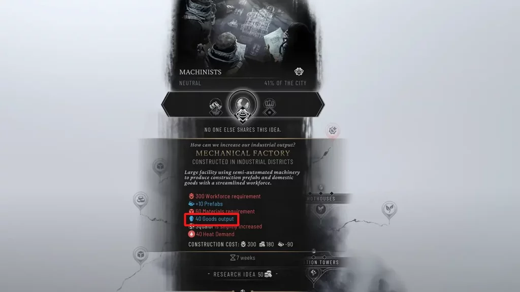 Как производить товары в Frostpunk 2