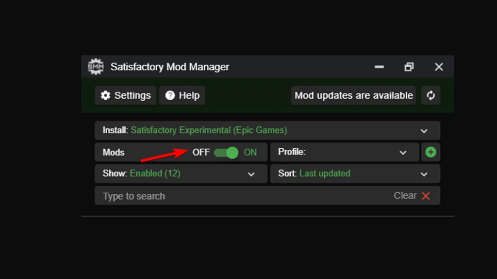 satisfactory mod manager