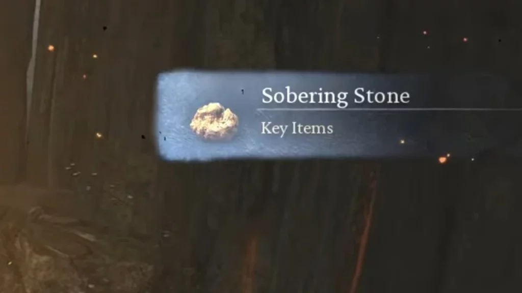 sobering stone key item location