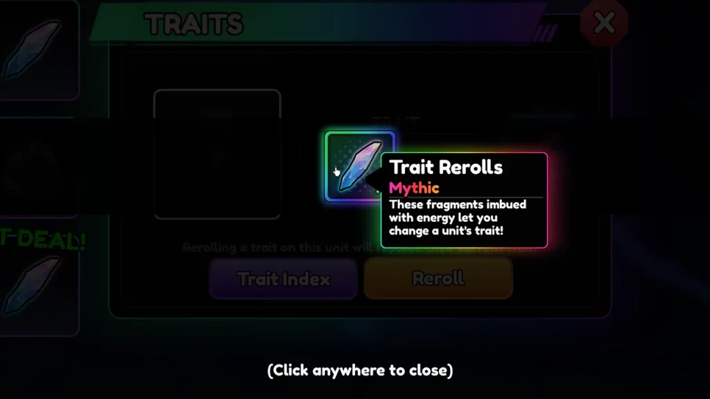 trait reroll crystal