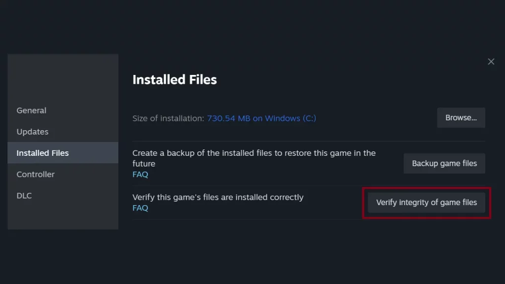 verify game files on steam for space marine 2