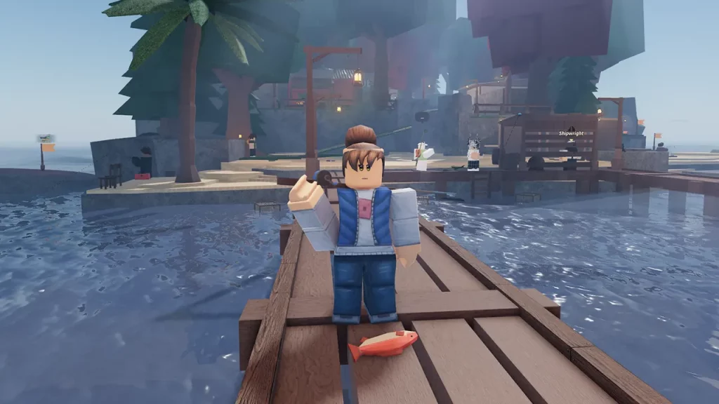 catching fish with bait in roblox fisch