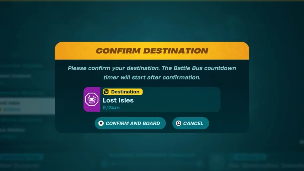 confirm destination battle bus