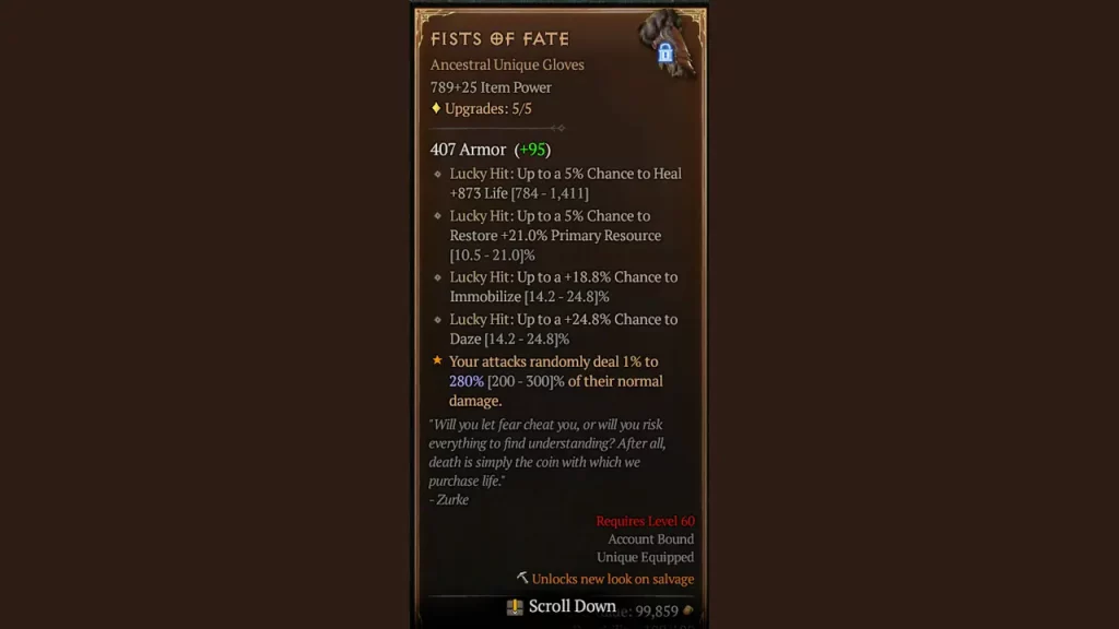 fists of fate unique gloves d4