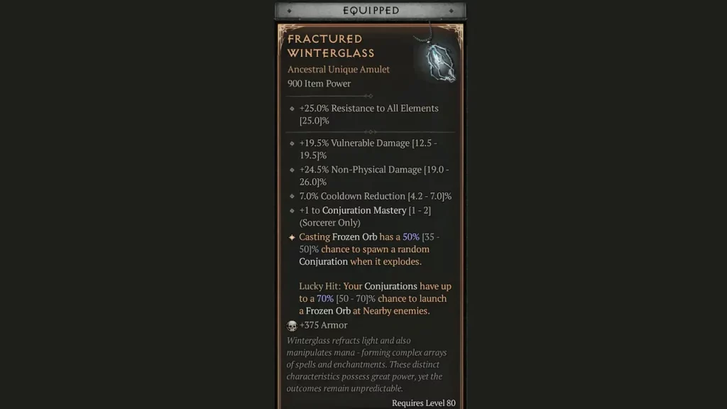 ¿Dónde se consigue Winterglass fracturado en Diablo 4?