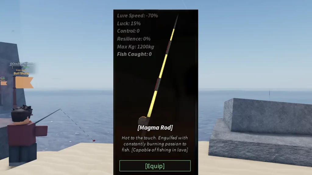 magma rod in roblox fisch