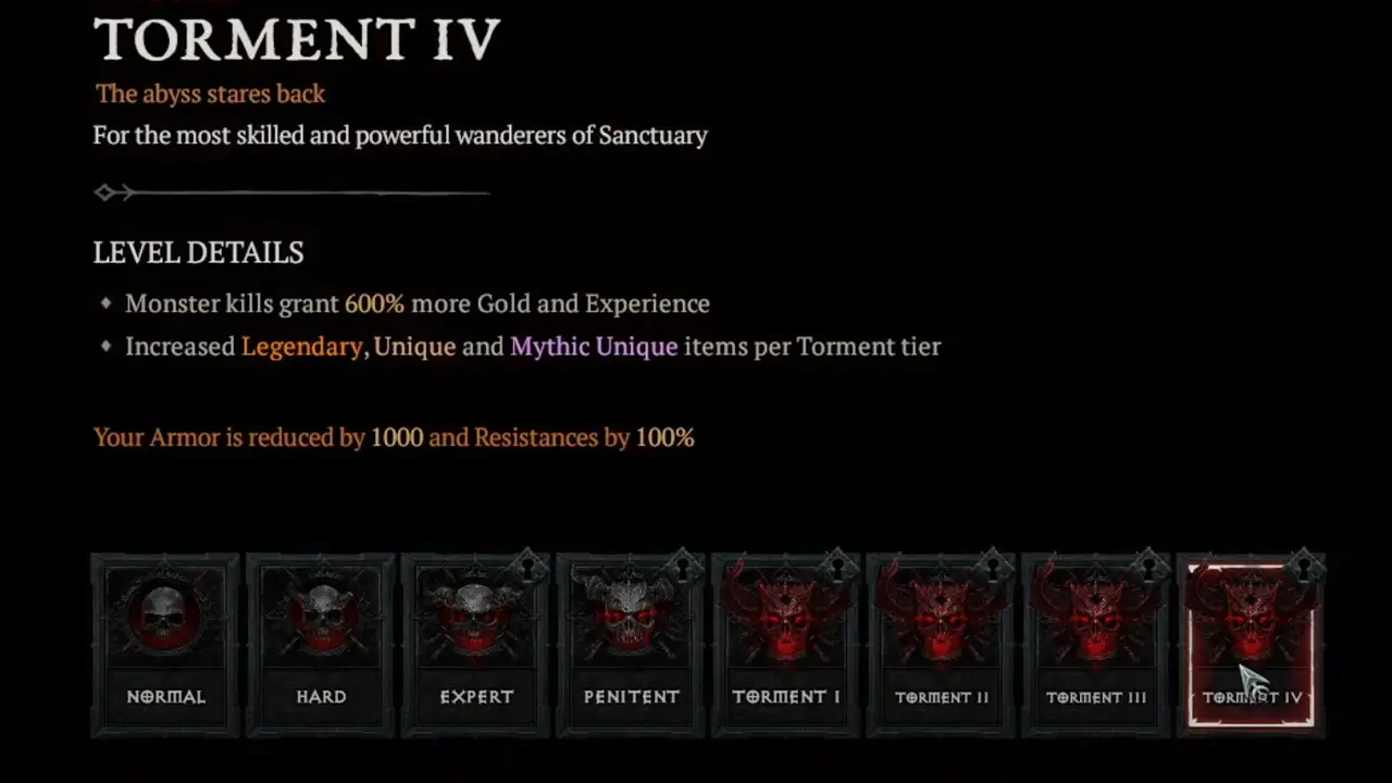 How to Unlock Torment Difficulty in Diablo 4