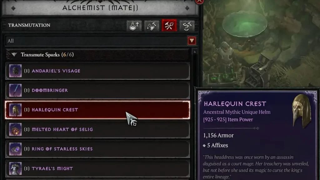 use resplendent sparks to craft mythic uniques