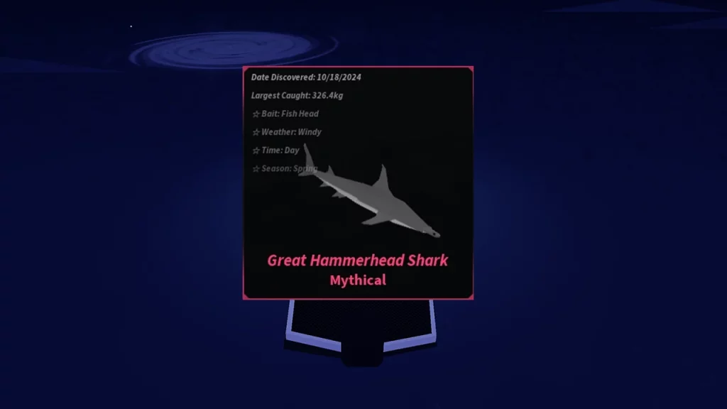 great hammerhead shark location fisch