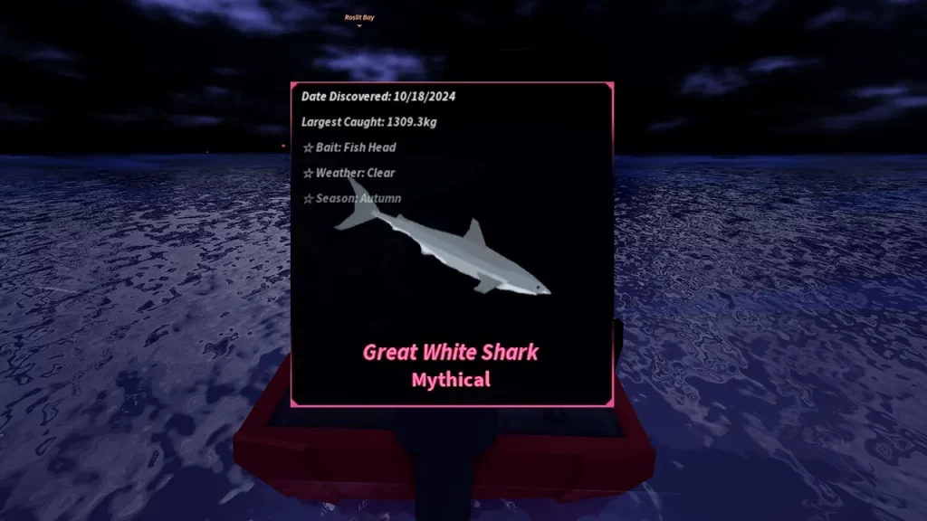 great white shark roblox fisch