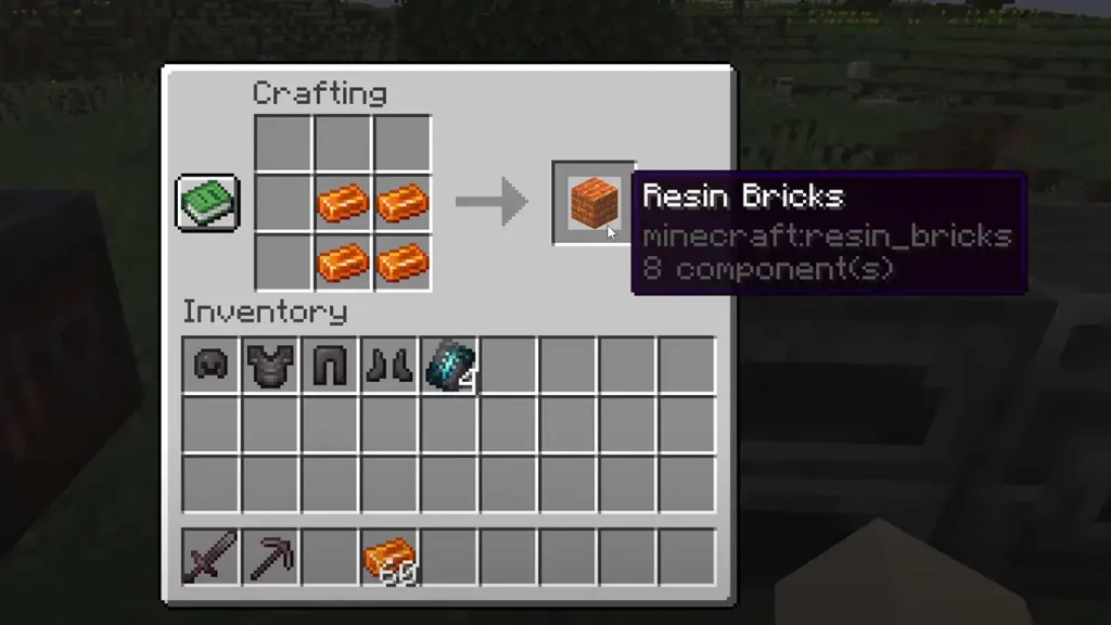 crafting resin bricks minecraft