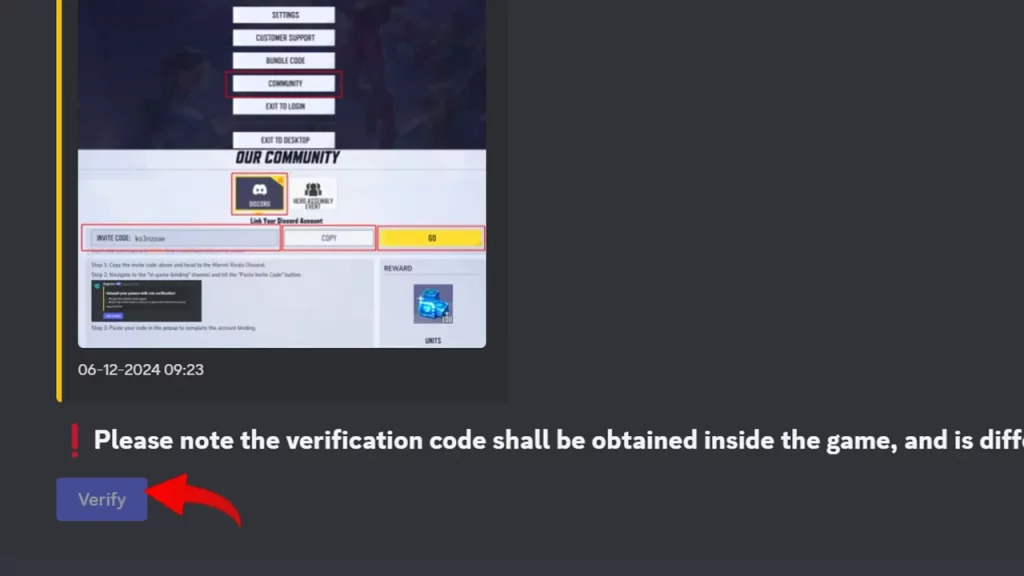 discord verify for free units