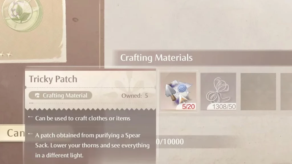 tricky patch crafting material