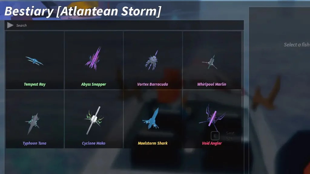 all 8 atlantean storm fish