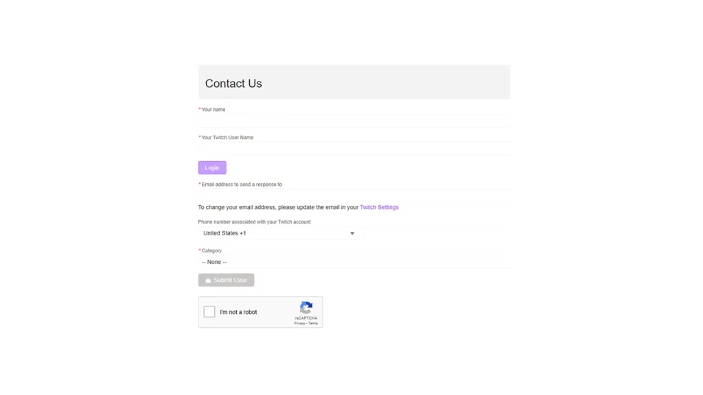 contact twitch support