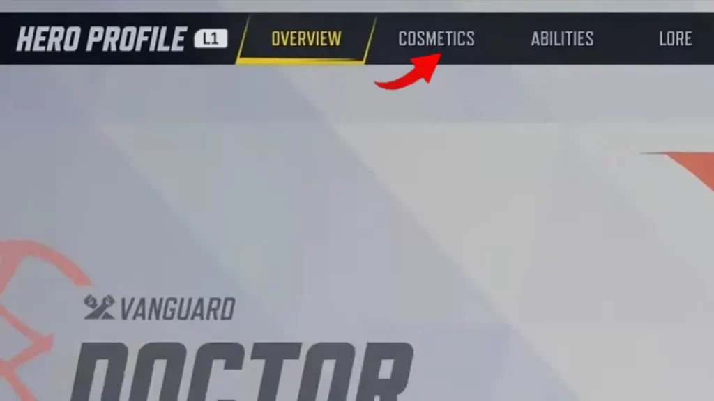 cosmetics under hero profile