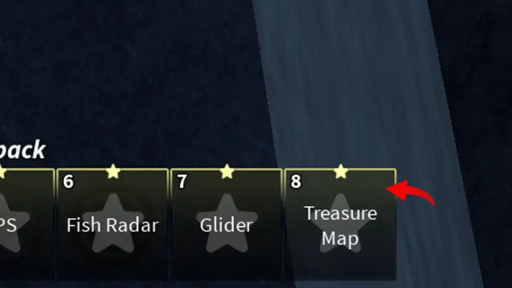 treasure map in inventory