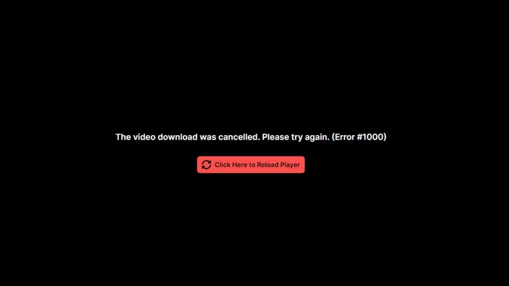 twitch error 1000 video download was cancelled