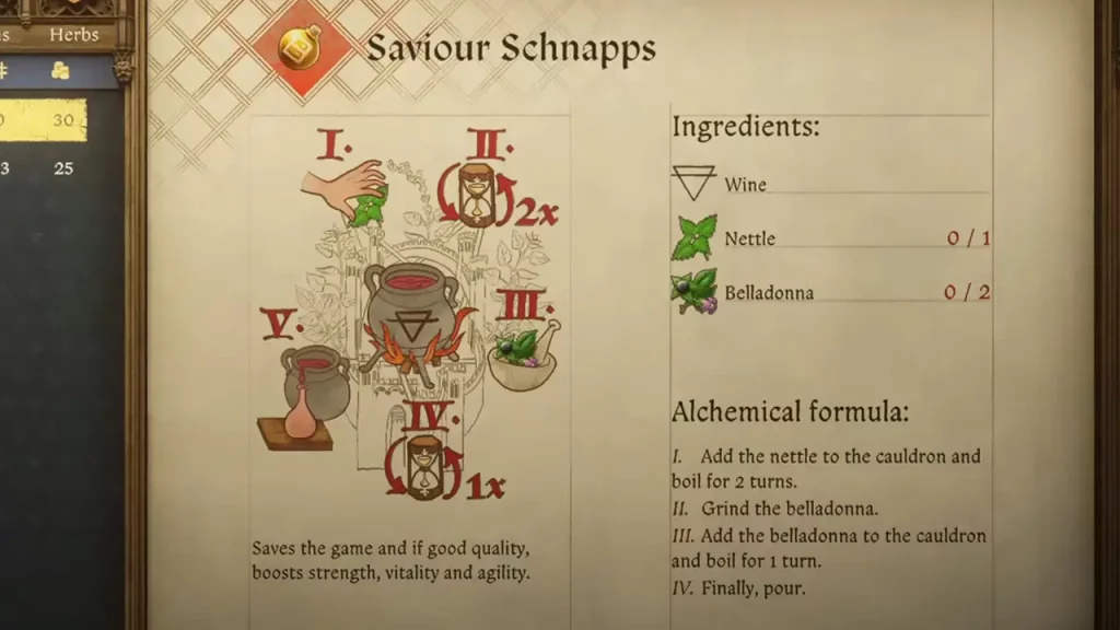 Saviour Schnapps recipe